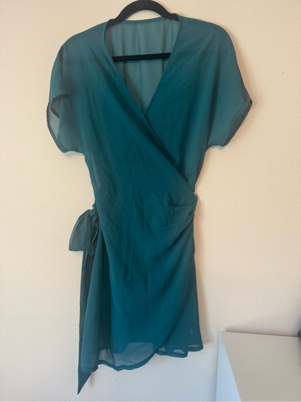 Cupshe Madelyn Surplice Mini Wrap Dress/Coverup - Picture 2 of 2